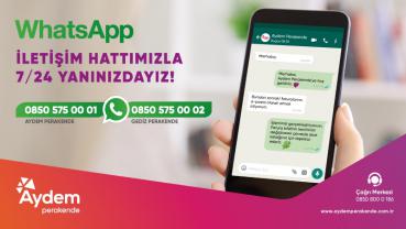 AYDEM WhatsApp iletişim hattıyla da 7/24 hizmet verecek.